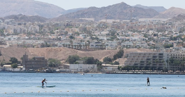 Eilat is a regular target of Houthi strikes but relatively few make an impact or cause casualties. EPA 