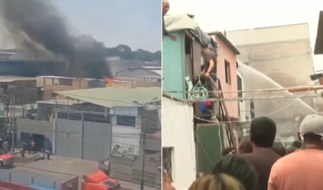 Voraz incendio en el Callao arrasa dos quintas y amenaza 46 viviendas en Av. Argentina: 8 unidades de Bomberos atienden la emergencia