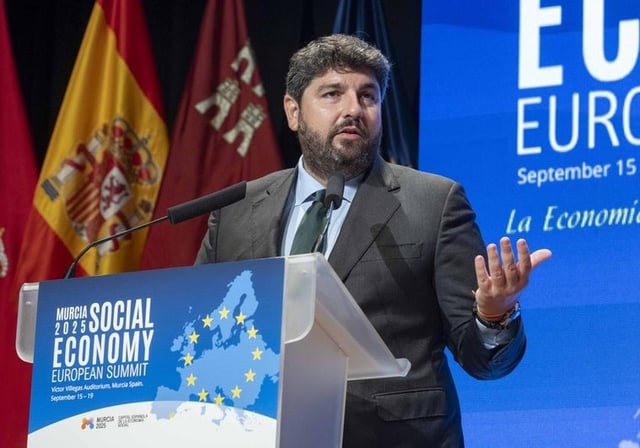 Fernando López Miras, presidente de la Región de Murcia, en un acto la semana pasada