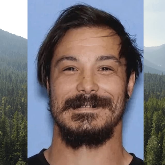 A photo showing Travis Decker, with the Chatter Creek Campground area in the background. This remote area of Grindstone Mountain is where human remains believed to be Travis Decker were found on Sept. 18, 2025. (KOMO / Wenatchee Police Dept.){ }
