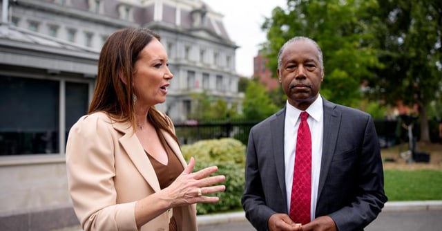 Agriculture Secretary Brooke Rollins and former Housing and Urban Development Secretary Ben Carson on Sept. 24, 2025. | Getty Images
