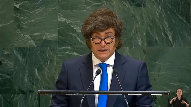 Javier Milei frente a la Asamblea General de la ONU 