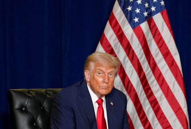 U.S. President Donald Trump meets with United Nations Secretary-General Antonio Guterres (not pictured) during the 80th United Nations General Assembly, in New York City, New York, U.S., September 23, 2025. REUTERS/Al Drago
