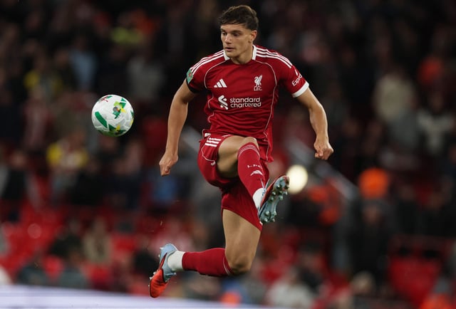 Soccer Football - Carabao Cup - Third Round - Liverpool v Southampton - Anfield, Liverpool, Britain - September 23, 2025 Liverpool's Giovanni Leoni in action REUTERS/Phil Noble