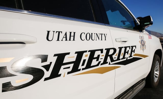 A Utah County Sheriff vehicle is pictured in Spanish Fork on Friday, Dec. 4, 2020.