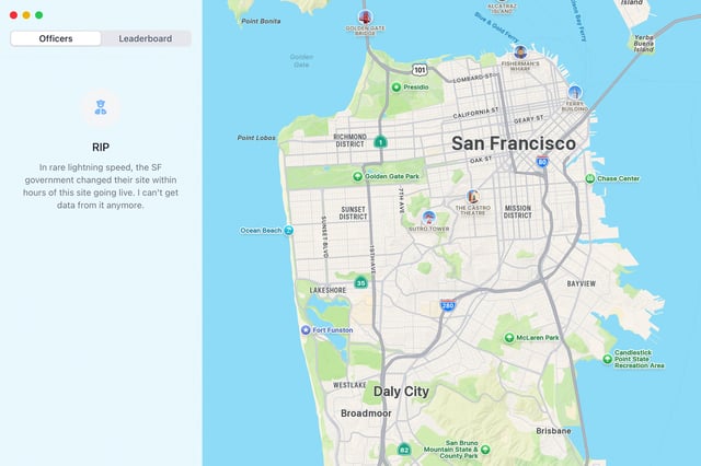 A viral site let users track San Francisco parking tickets live on a map, revealing car details, ticket reasons and top enforcers, before it was shut down.