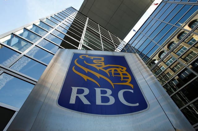 A Royal Bank of Canada (RBC) sign is seen outside of a branch in Ottawa, Ontario, Canada, May 26, 2016. REUTERS/Chris Wattie/ File Photo