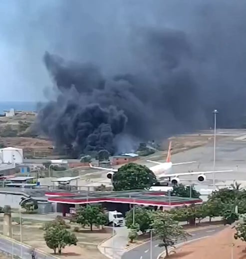 Pánico en el principal aeropuerto de Venezuela por el choque de un jet privado