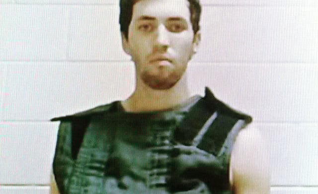 Tyler Robinson, 22, the suspect in the shooting death of Charlie Kirk, appears by camera before 4th District Court Judge Tony Graf on Tuesday, Sept. 16, 2025, for his initial court appearance in Provo, Utah.