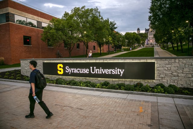 The Syracuse University campus is in Syracuse, N.Y., on Aug. 31, 2022.