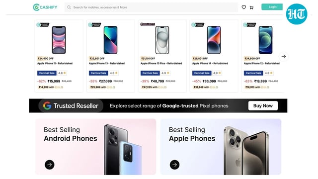 Cashify says every 3 in 5 refurbished phone buyers chose an iPhone, in H1 2025, and Apple commands 62.9% market share in this space (Official image)