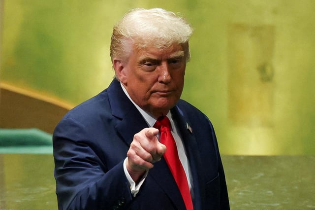 Le président américain Donald Trump lors de la 80e Assemblée générale des Nations Unies au siège de l’ONU à New York, le 23 septembre 2025.