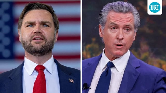 JD Vance rips Dems, Gavin Newsom after Dallas ICE shooting (Photo by Alex Brandon / POOL / AFP, REUTERS/Kylie Cooper)