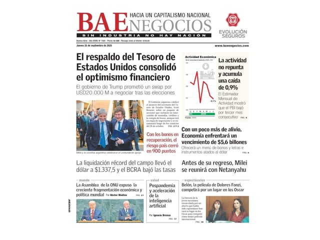 La tapa de BAE Negocios