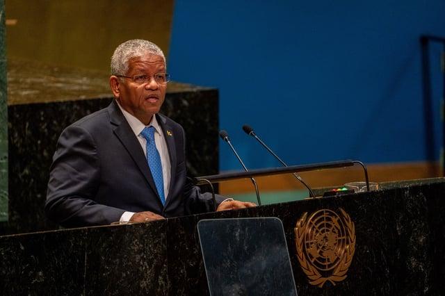 President of Seychelles Wavel Ramkalawan addresses the "Summit of the Future" in the General Assembly Hall at United Nations Headquarters in New York City, U.S., September 22, 2024. REUTERS/David Dee Delgado/ File Photo