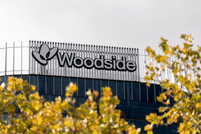 A view shows Woodside Energy's headquarters in Perth, Australia, April 19, 2025. REUTERS/Christine Chen/File Photo