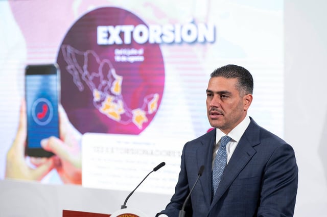 Omar García Harfuch, el titular de la SSPC, en la 'Conferencia del Pueblo' de la presidenta Claudia Sheinbaum. | Crédito: Presidencia