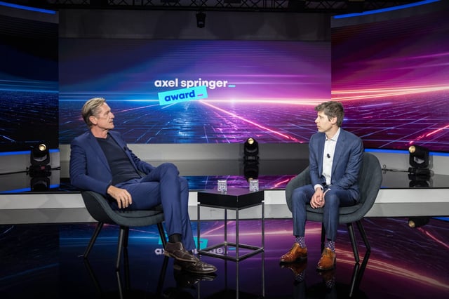 Mathias Döpfner im Gespräch mit Sam Altman.