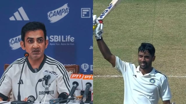 Gautam Gambhir, Abhimanyu Easwaran | Image: ANI/BCCI