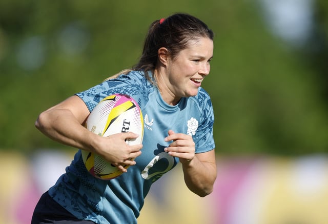 Rugby Union - Women's World Cup 2025 - Final - England Training - Lensbury Hotel, London, Britain - September 24, 2025  England's Jess Breach during training Action Images via Reuters/Peter Cziborra