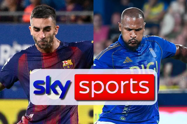 Transmisión de Sky Sports HD EN VIVO del partido FC Barcelona vs Real Oviedo por LaLiga 2025-26, disponible en México por TV y Sky Plus Online. (Fotos: AFP / Composición: Mag)