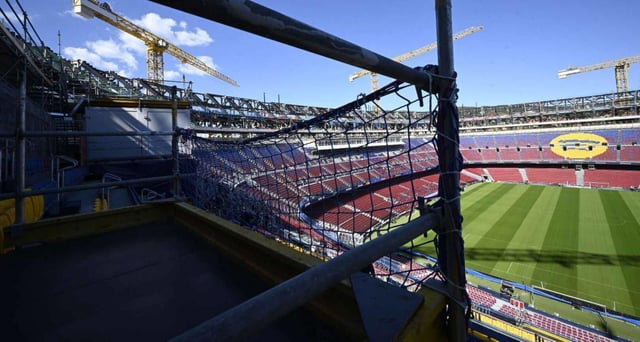 Imagen interior del Camp Nou, esta semana.