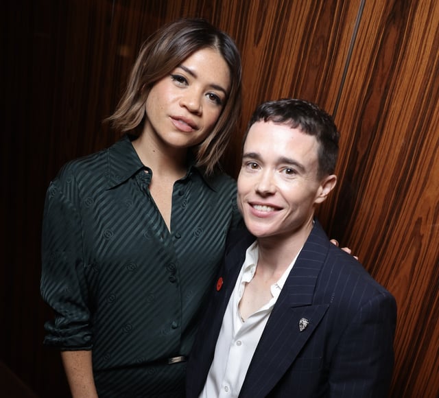 Julia Shiplett (L) and Elliot Page. (Getty)
