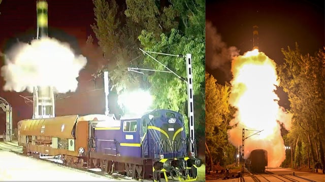 1,250-mile-range nuclear missile fired from train at China’s doorstep