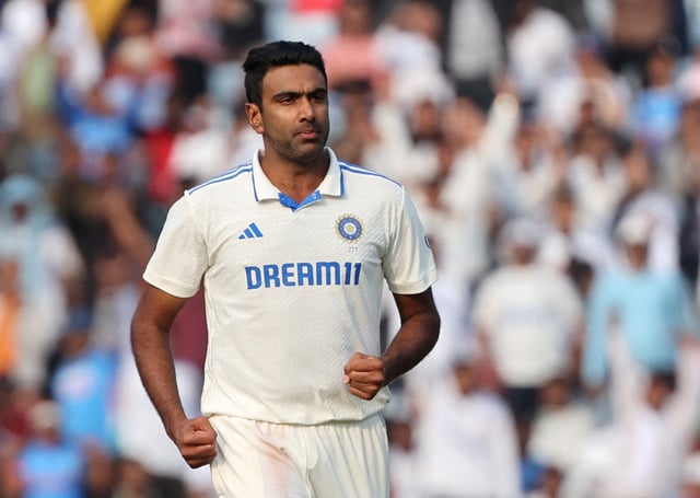 Cricket - Fourth Test - India v England - JSCA International Stadium Complex, Ranchi, India - February 25, 2024 India's Ravichandran Ashwin celebrates after taking the caught and bowled wicket of England's Ben Foakes REUTERS/Amit Dave/File Photo