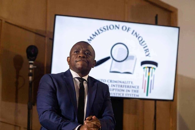 KZN police commissioner Nhlanhla Mkhwanazi at the Madlanga commission in Pretoria on 19 September 2025. Picture: Gallo Images / Lefty Shivambu