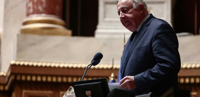 Le président LR du Sénat, Gérard Larcher, le 18 juin 2025 au Sénat, à Paris