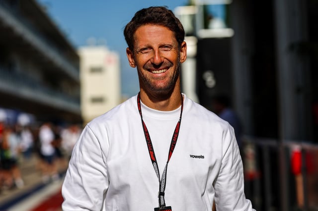 Romain Grosjean smiles in the paddock during the Sprint/qualifying ahead of the F1 Grand Prix of United States at Circuit of The Americas on October 19, 2024 in Austin, United States.