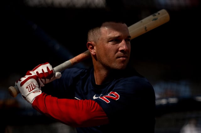 MONTERREY, MEXICO - MARCH 25: Alex Bregman #2 of the Boston Red Sox take batting practice before a game against the Monterrey Sultanes on March 25, 2025 at Estadio Mobil Super in Monterrey, Mexico. (Photo by Maddie Malhotra/Boston Red Sox/Getty Images)