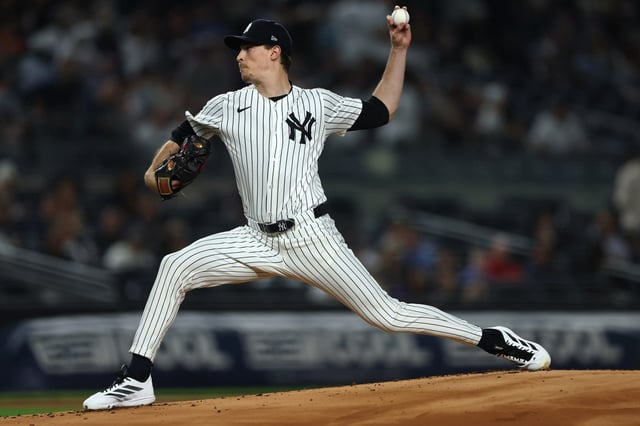 NEW YORK, NEW YORK - SEPTEMBER 24: Max Fried #54 of the New York Yankees pitches during the first inning against the Chicago White Sox at Yankee Stadium on September 24, 2025 in the Bronx borough of New York City. (Photo by Ishika Samant/Getty Images)