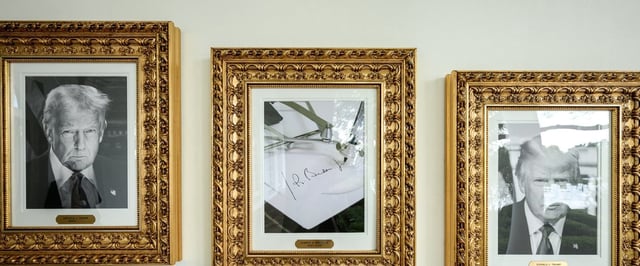 Le portrait de Joe Biden remplacé par un stylo automatique à la Maison Blanche.