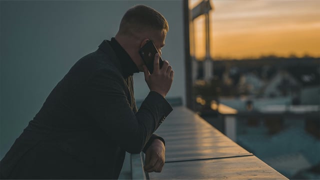 man talking on the phone