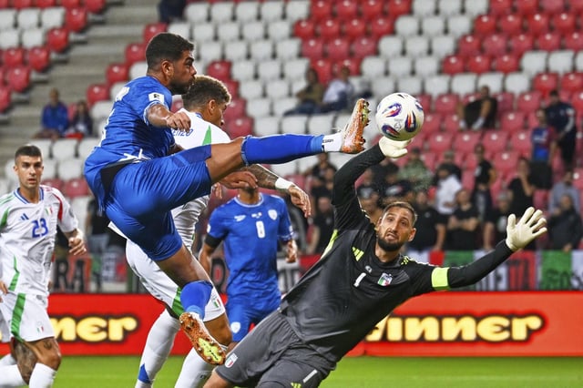 Israel, en un partido reciente contra Italia valedero para el Mundial 2026.