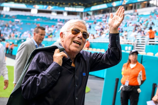 Robert Kraft at the recent Patriots-Dolphins game on Sept. 14.