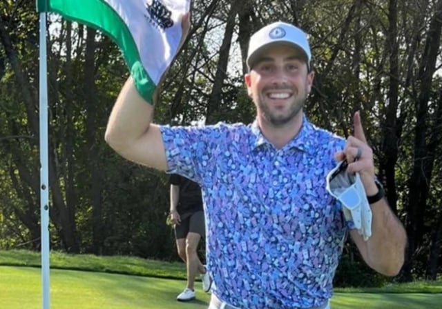 Giovanni Michael "Mike" Robinson sent his family a photo Tuesday celebrating his first-ever hole-in-one.