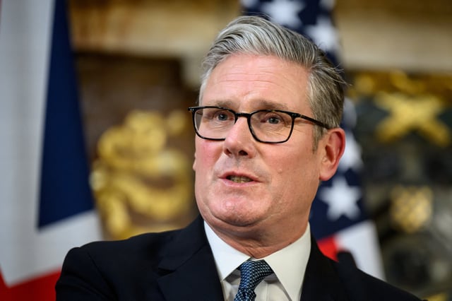 British Prime Minister Keir Starmer speaks during a press conference with U.S. President Donald Trump (not pictured) at Chequers at the conclusion of a state visit on September 18, 2025 in Aylesbury, Britain. Leon Neal/Pool via REUTERS/File Photo