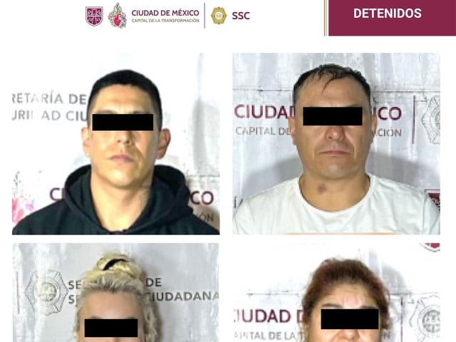 Integrantes de "Los Tanzanios" capturados.