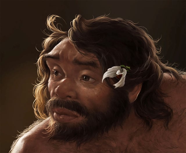 This artist's impression shows the head of an adult male individual who lived roughly 1 million years ago in China's Hubei Province, based on the digital reconstruction of a fossilized archaic human skull, called Yunxian 2 in this image released on September 25, 2025. Jiannan Bai and Xijun Ni/Handout via REUTERS