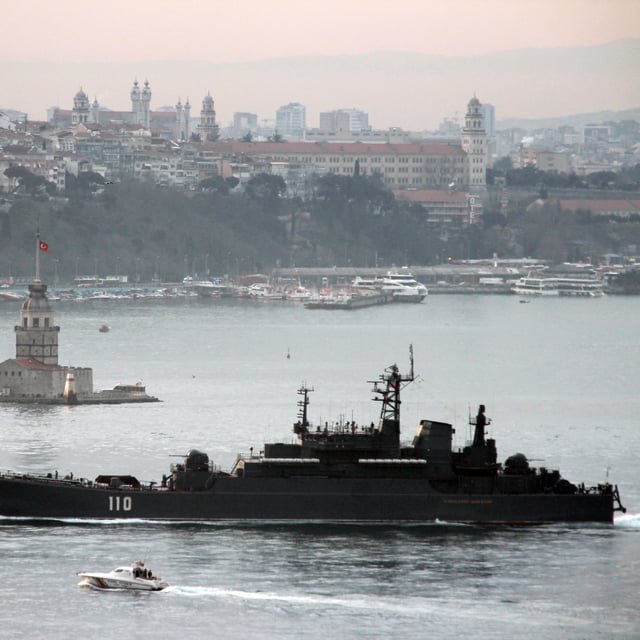 Das russische Kriegsschiff "Aleksandr Shabalin"