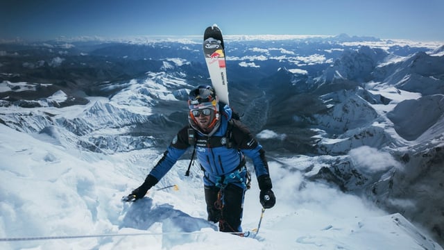 Andrzej Bargiel climbed the 8,848m peak with his skis on his back