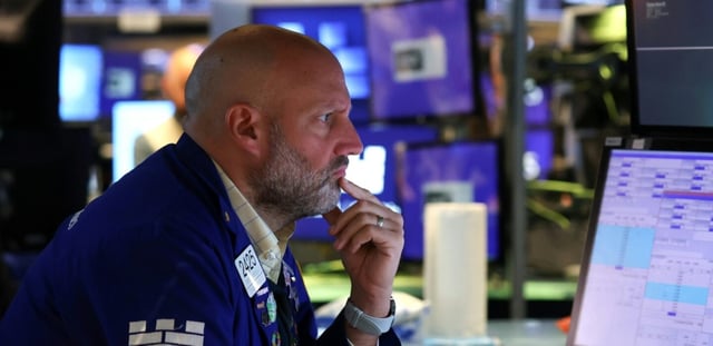 Un opérateur à la Bourse de New York, le 15 septembre 2025