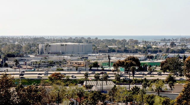 Pechanga Arena San Diego and surrounding areas as pictured on March 11, 2024. (Ana Ramirez / The San Diego Union-Tribune)
