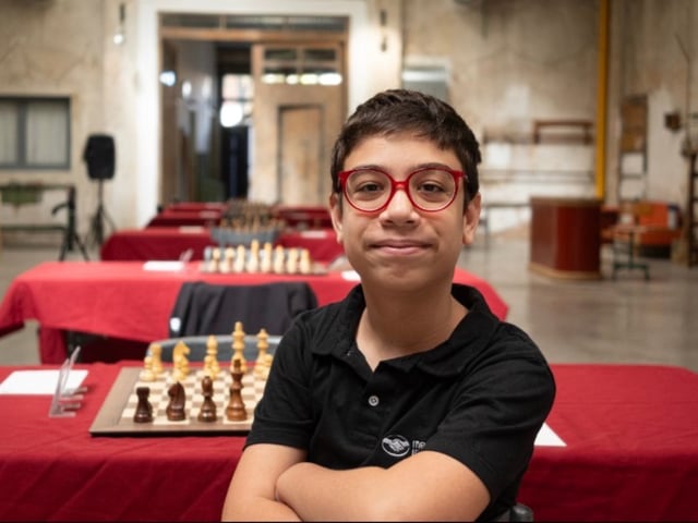 Vencedor. Faustino Oro ganó su primer torneo cerrado top en Madrid. Foto: Chess.com en Español