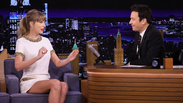 Taylor Swift during an interview with “The Tonight Show” host Jimmy Fallon in 2021. 