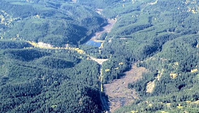 Aerials photos of the area being searched for a missing 6-year-old Alberta boy shows it is densely forested with steep mountains and numerous lakes, rivers and other waterways.