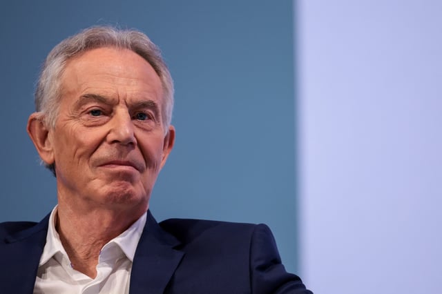 Former British Prime Minister Tony Blair attends the Tony Blair Institute for Global Change's annual Future of Britain Conference, in London, Britain, July 9, 2024. REUTERS/Claudia Greco/File Photo